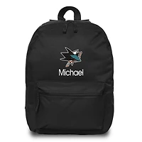 Black San Jose Sharks Personalized Backpack