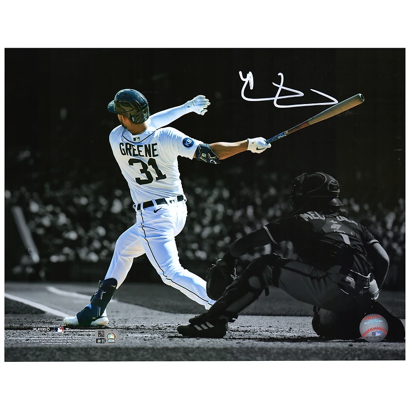 Riley Greene Detroit Tigers Autographed 11" x 14" Hitting Spotlight Photograph