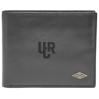 Men's Fossil Black UC Riverside Highlanders Leather Ryan RFID Flip ID Bifold Wallet