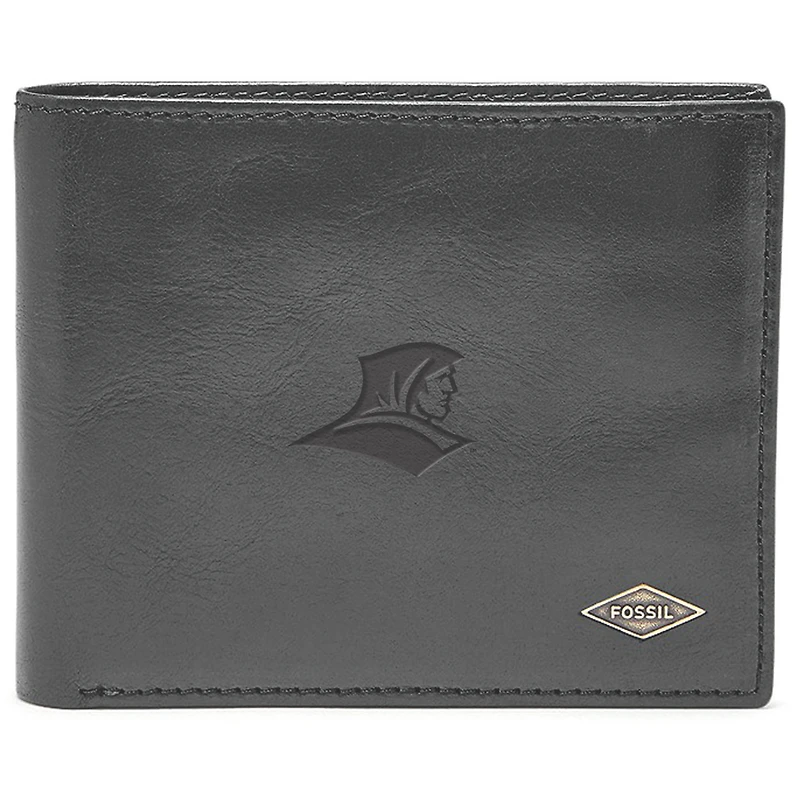 Men's Fossil Black Providence Friars Leather Ryan RFID Flip ID Bifold Wallet