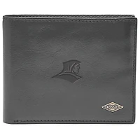 Men's Fossil Black Providence Friars Leather Ryan RFID Flip ID Bifold Wallet