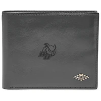 Men's Fossil Black Rowan Profs Leather Ryan RFID Flip ID Bifold Wallet