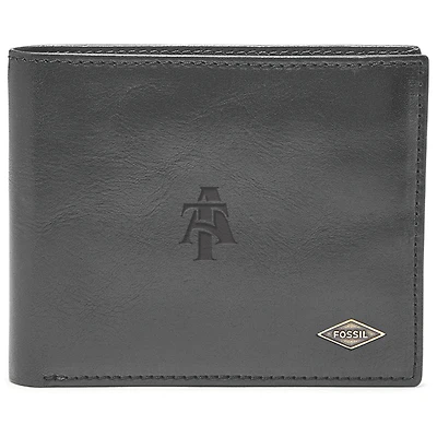 Men's Fossil Black North Carolina A&T Aggies Leather Ryan RFID Flip ID Bifold Wallet