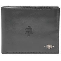 Men's Fossil Black North Carolina A&T Aggies Leather Ryan RFID Flip ID Bifold Wallet