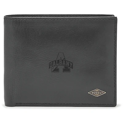 Men's Fossil UAlbany Great Danes Leather Ryan RFID Passcase Wallet