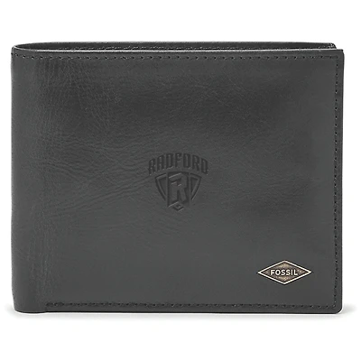 Men's Fossil Black Radford Highlanders Leather Ryan RFID Passcase Wallet