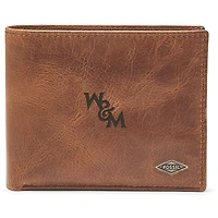 Men's Fossil Brown William & Mary Tribe Leather Ryan RFID Passcase Wallet
