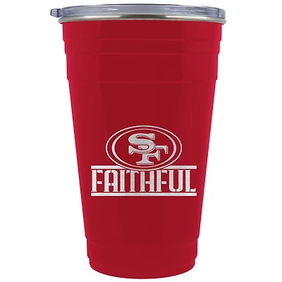 Scarlet San Francisco 49ers Faithful 23oz. Tailgater Travel Tumbler