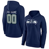 Women's College Navy Seattle Seahawks Personalized Team Authentic Pullover Hoodie