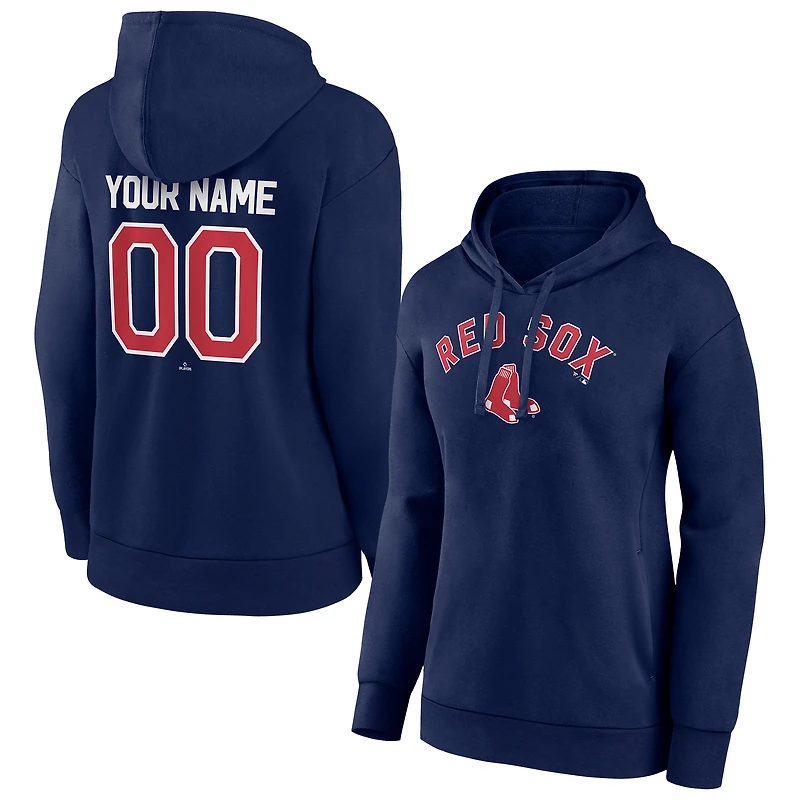 Women's Navy Boston Red Sox Personalized Team Winning Streak Pullover Hoodie