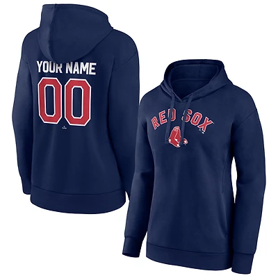 Women's Navy Boston Red Sox Personalized Team Winning Streak Pullover Hoodie