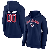 Women's Navy Cleveland Guardians Personalized Team Winning Streak Pullover Hoodie
