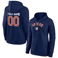 Women's Navy Houston Astros Personalized Team Winning Streak Pullover Hoodie