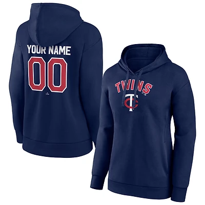 Women's Navy Minnesota Twins Personalized Team Winning Streak Pullover Hoodie