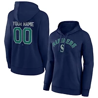 Women's Navy Seattle Mariners Personalized Team Winning Streak Pullover Hoodie