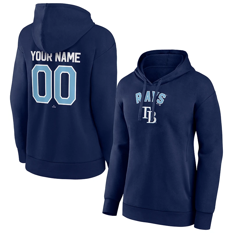 Women's Navy Tampa Bay Rays Personalized Team Winning Streak Pullover Hoodie