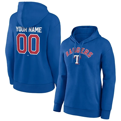 Women's Royal Texas Rangers Personalized Team Winning Streak Pullover Hoodie