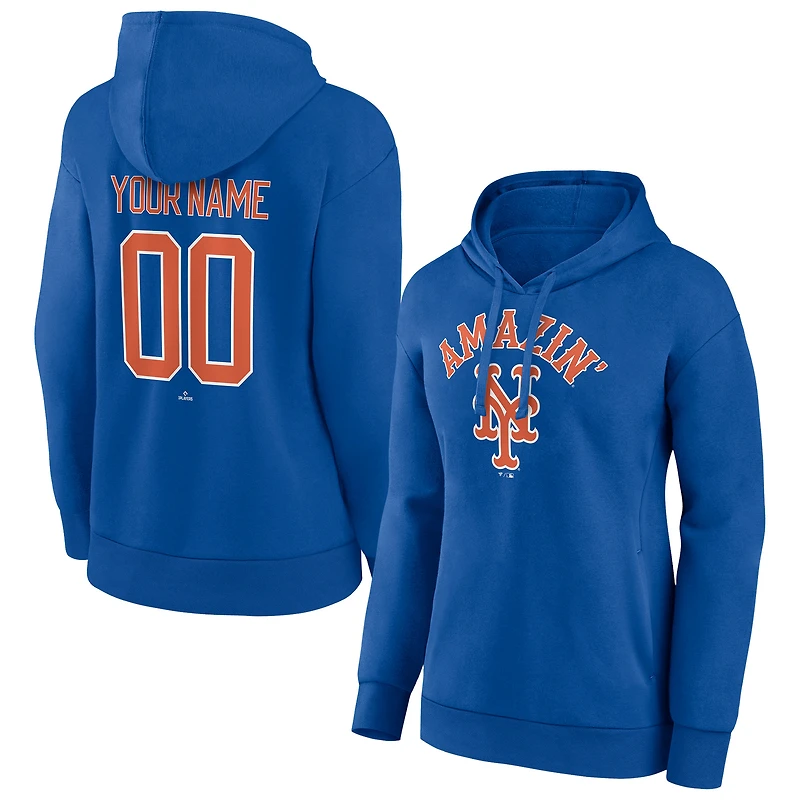 Women's Royal New York Mets Personalized Hometown Legend Pullover Hoodie