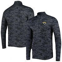 Men's Antigua Black Jacksonville Jaguars Brigade Quarter-Zip Sweatshirt