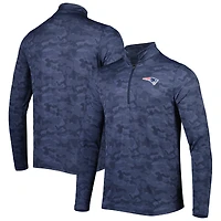 Men's Antigua Navy New England Patriots Brigade Quarter-Zip Sweatshirt