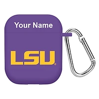 Purple LSU Tigers Personalized AirPods Case Cover