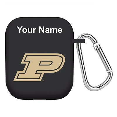 Black Purdue Boilermakers Personalized AirPods Case Cover