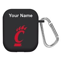 Black Cincinnati Bearcats Personalized AirPods Case Cover