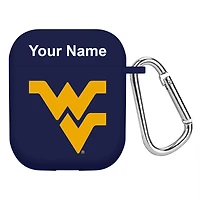 Navy West Virginia Mountaineers Personalized AirPods Case Cover