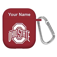 Scarlet Ohio State Buckeyes Personalized AirPods Case Cover