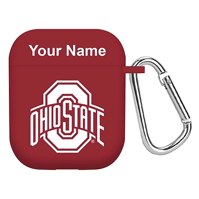 Scarlet Ohio State Buckeyes Personalized AirPods Case Cover