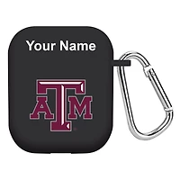 Black Texas A&M Aggies Personalized AirPods Case Cover