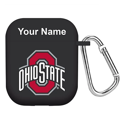 Black Ohio State Buckeyes Personalized AirPods Case Cover