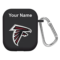 Black Atlanta Falcons Personalized AirPods Case Cover