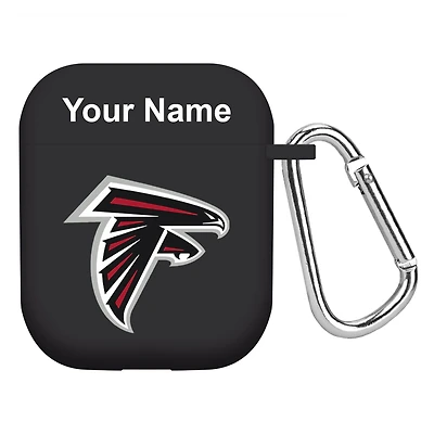 Black Atlanta Falcons Personalized AirPods Case Cover