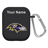 Black Baltimore Ravens Personalized AirPods Case Cover