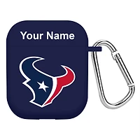Navy Houston Texans Personalized AirPods Case Cover