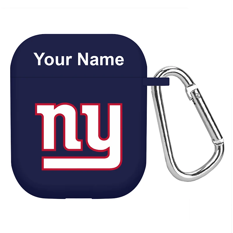 Navy New York Giants Personalized AirPods Case Cover