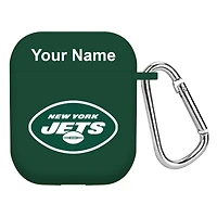 Green New York Jets Personalized AirPods Case Cover