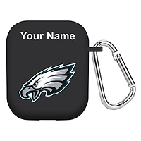 Black Philadelphia Eagles Personalized AirPods Case Cover