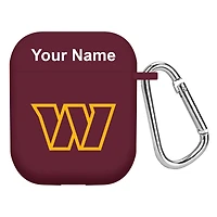 Burgundy Washington Commanders Personalized AirPods Case Cover
