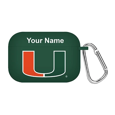 Green Miami Hurricanes Personalized AirPods Pro Case Cover