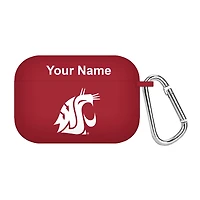 Crimson Washington State Cougars Personalized AirPods Pro Case Cover