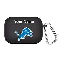 Black Detroit Lions Personalized AirPods Pro Case Cover