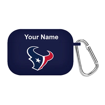 Navy Houston Texans Personalized AirPods Pro Case Cover