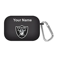 Black Las Vegas Raiders Personalized AirPods Pro Case Cover
