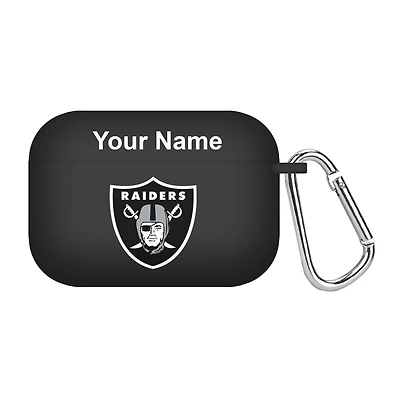 Black Las Vegas Raiders Personalized AirPods Pro Case Cover