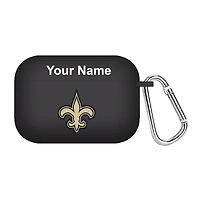 Black New Orleans Saints Personalized AirPods Pro Case Cover