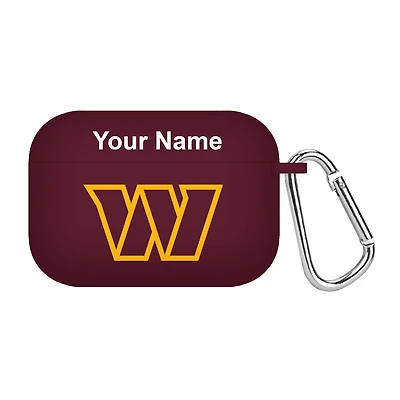 Burgundy Washington Commanders Personalized AirPods Pro Case Cover