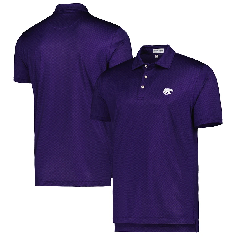 Men's Peter Millar Purple Kansas State Wildcats Dolly Performance Jersey Polo