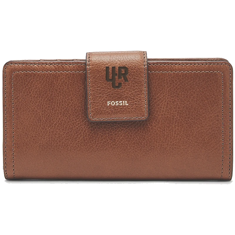Women's Fossil Brown UC Riverside Highlanders Leather Logan RFID Tab Clutch